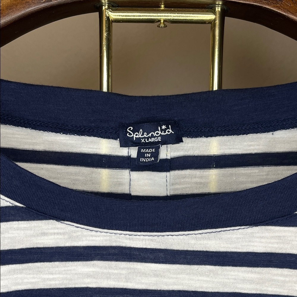 Splendid Navy and White Striped Tee - Picture 2 of 6